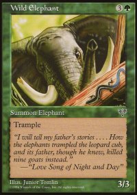 MTG [FR] MIR 254 &Eacute;LEPHANT SAUVAGE (CREATURE : ELEPHANT)