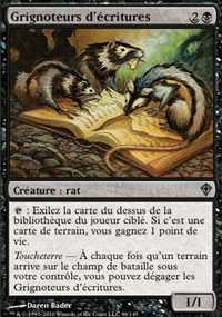 MTG [FR] WWK 066 GRIGNOTEURS D'ECRITURES (CREATURE : RAT)