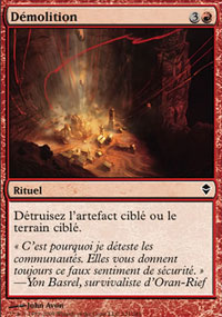 MTG [FR] ZEN 121 DEMOLITION (RITUEL)