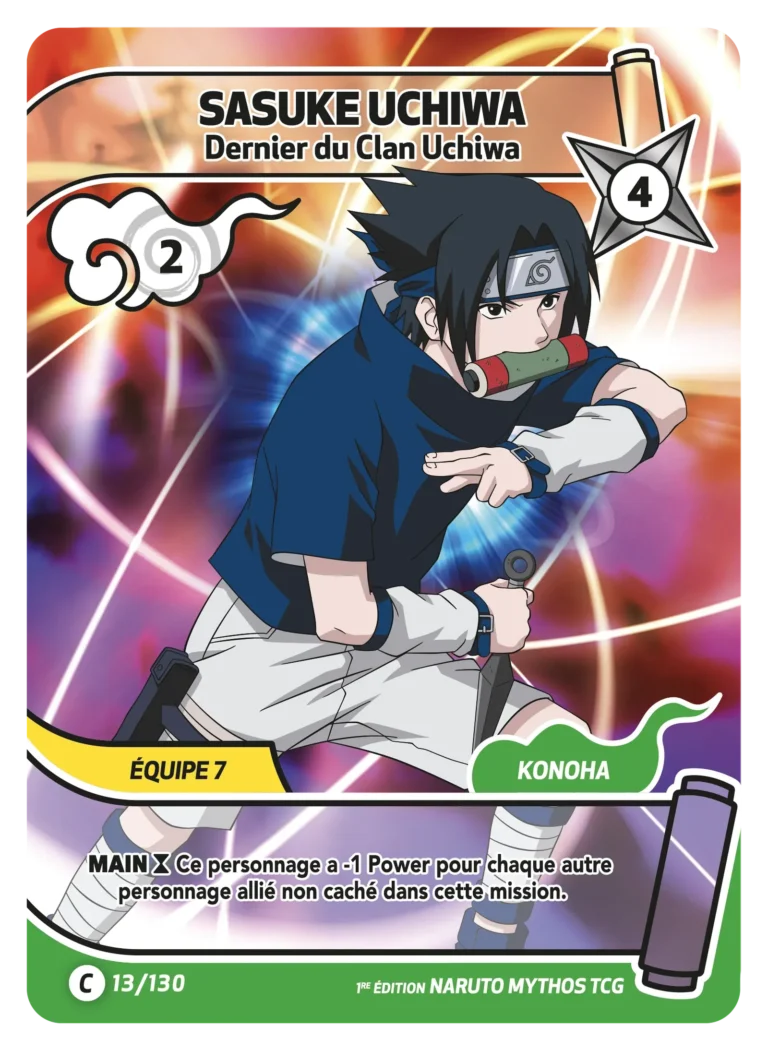 NAR ED1 [FR] W01 (FULL) 013 SASUKE UCHIWA - DERNIER DU CLAN UCHIWA (COMMUNE)
