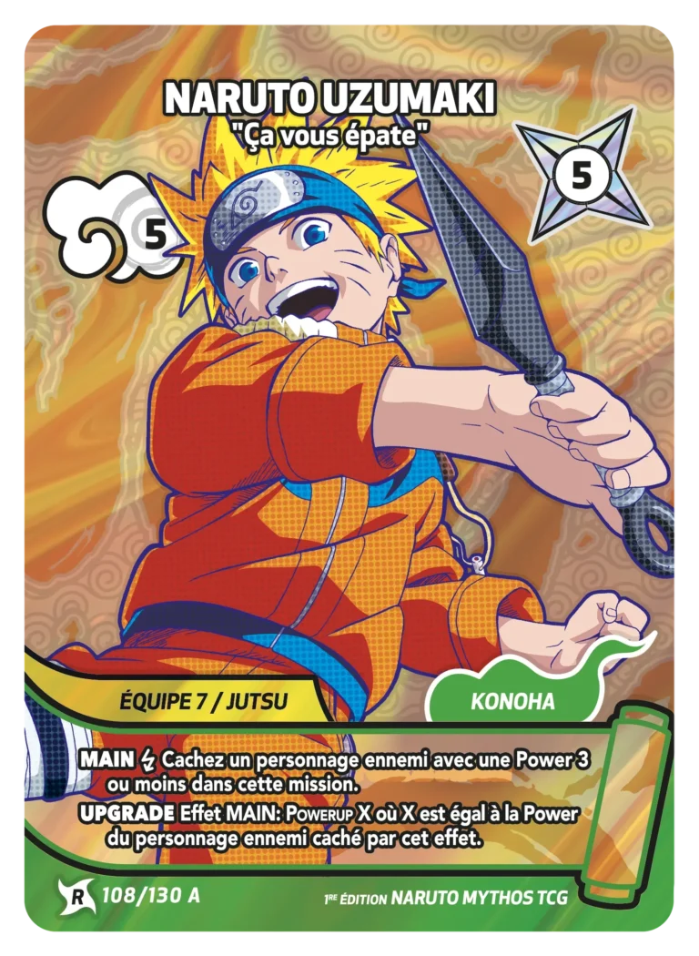 NAR ED1 [FR] W01 (ALT) 108A NARUTO UZUMAKI - &Ccedil;A VOUS EPATE (ART RARE)