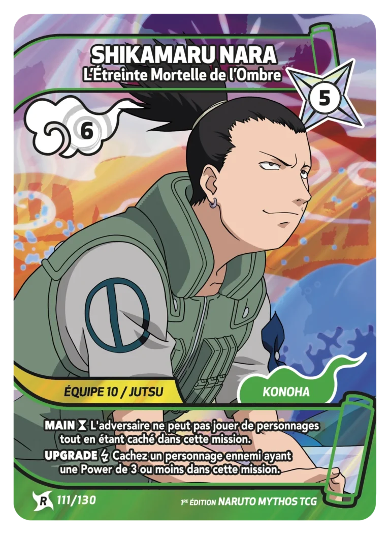 NAR ED1 [FR] W01 (SET) 111 SHIKAMARU NARA - L&rsquo;&Eacute;TREINTE MORTELLE DE L&rsquo;OMBRE (RARE)