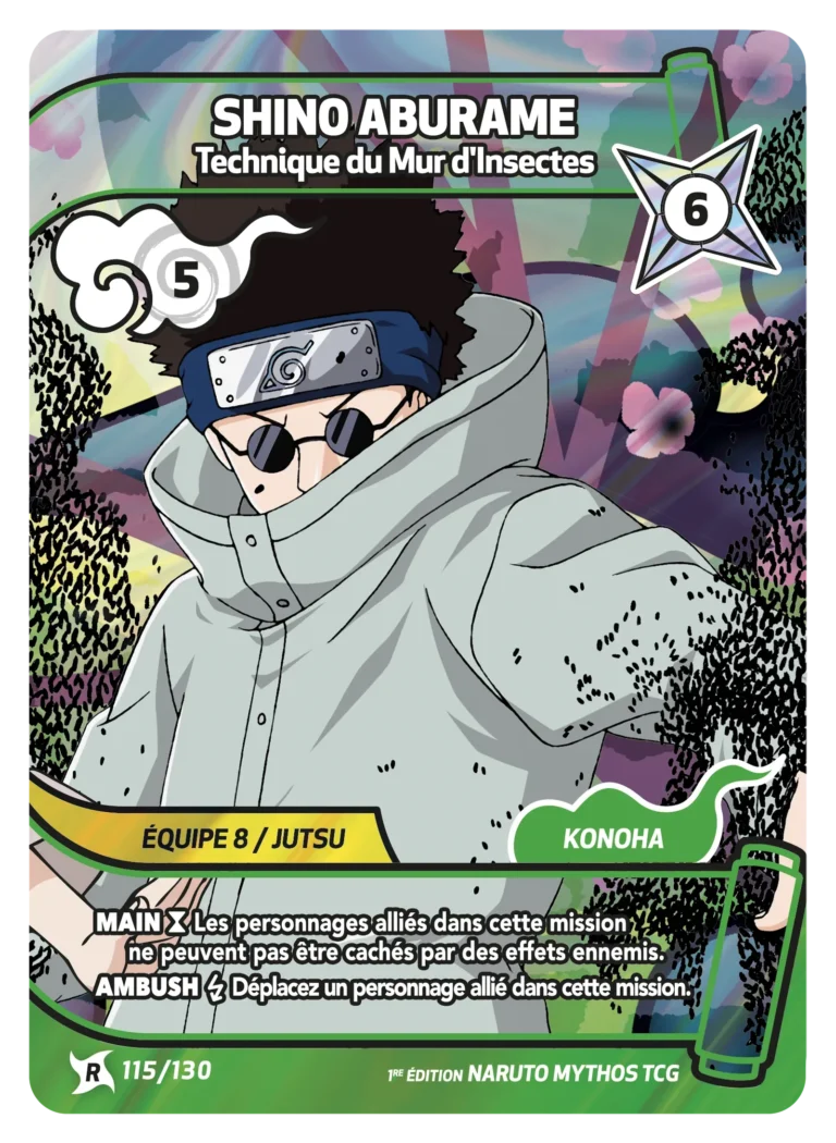 NAR ED1 [FR] W01 (SET) 115 SHINO ABURAME - TECHNIQUE DU MUR D&rsquo;INSECTES (RARE)