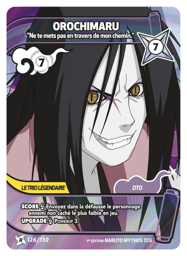 NAR ED1 [FR] W01 (SET) 126 OROCHIMARU - NE TE METS PAS EN TRAVERS DE MON CHEMIN. (RARE)