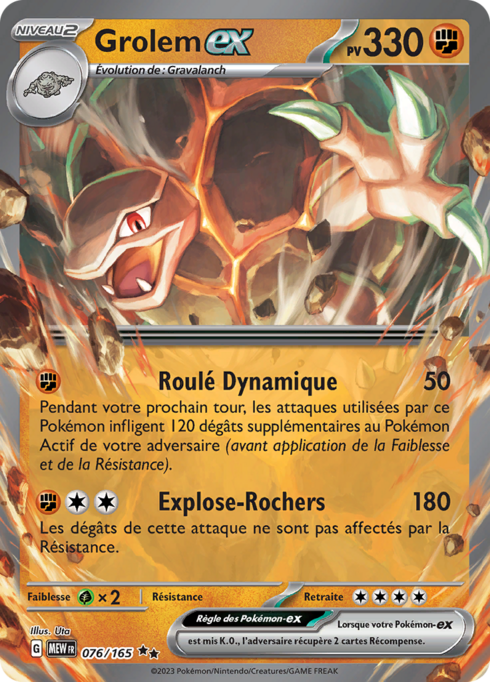 EV03.5 [FR] MEW 076 GROLEM EX (DOUBLE RARE)