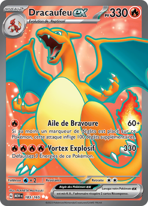 EV03.5 [FR] MEW 183 DRACAUFEU EX (SECRETE ULTRA RARE)