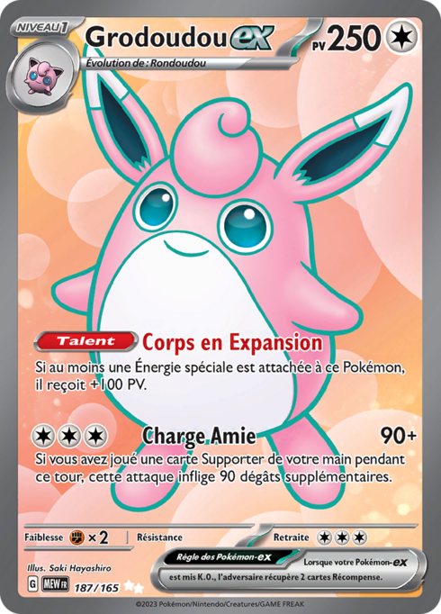 EV03.5 [FR] MEW 187 GRODOUDOU EX (SECRETE ULTRA RARE)