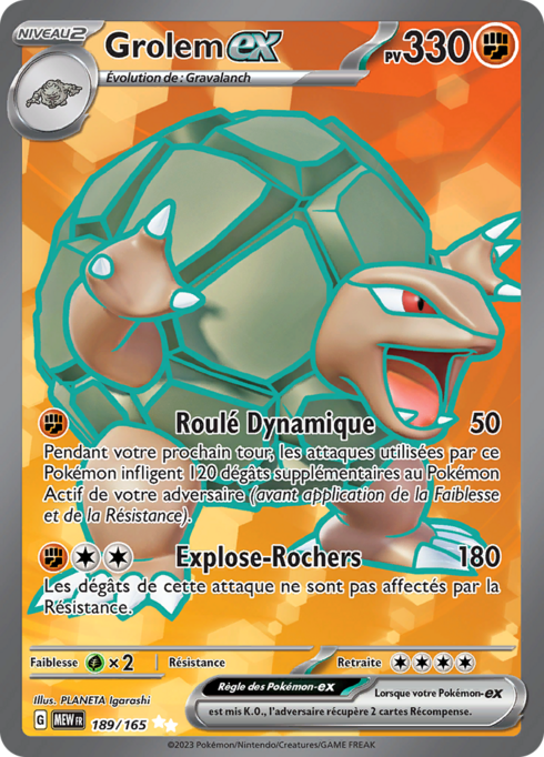 EV03.5 [FR] MEW 189 GROLEM EX (SECRETE ULTRA RARE)