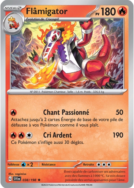 EV01 [FR] SVI (REVERSE) 038 FLAMIGATOR (HOLO) (HOLO)
