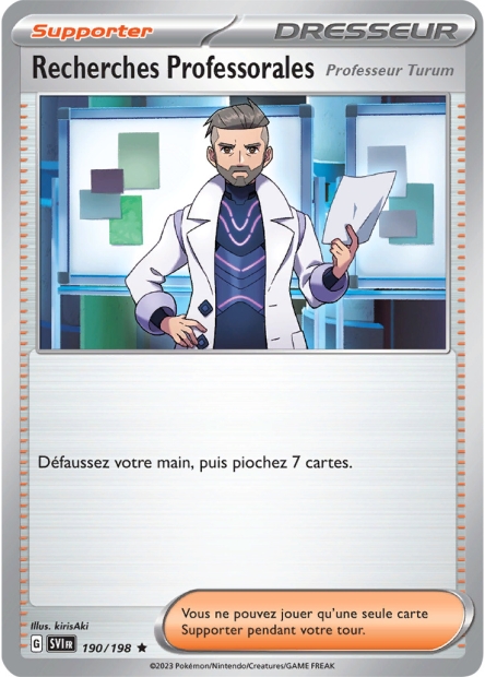EV01 [FR] SVI 190 RECHERCHES PROFESSORALES PROFESSEUR TURUM (HOLO)