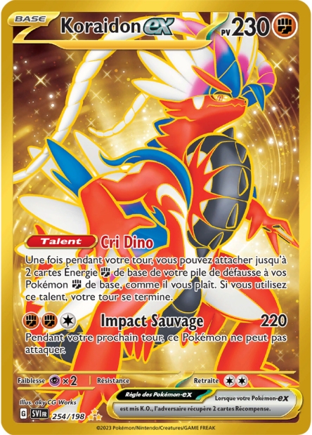EV01 [FR] SVI 254 KORAIDON EX (SECRETE GOLD)