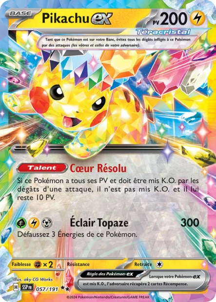 EV08 [FR] SSP 057 PIKACHU EX (DOUBLE RARE)