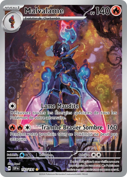EV08 [FR] SSP 197 MALVALAME (SECRETE ILLUSTRATION RARE) - GRADEE CA 10