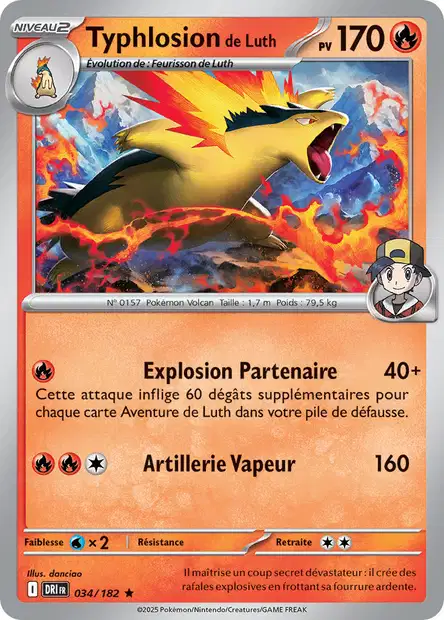 EV10 [FR] DRI (REVERSE) 034 TYPHLOSION DE LUTH (HOLO)