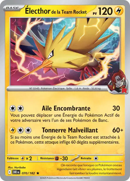 EV10 [FR] DRI (REVERSE) 070 ÉLECTHOR DE LA TEAM ROCKET (HOLO)