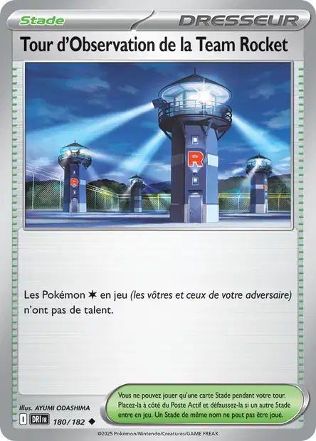 EV10 [FR] DRI (REVERSE) 180 TOUR D'OBSERVATION DE LA TEAM ROCKET (UNCO)