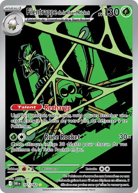 EV10 [FR] DRI 187 FILENTRAPPE DE LA TEAM ROCKET (SECRETE ILLUSTRATION RARE)