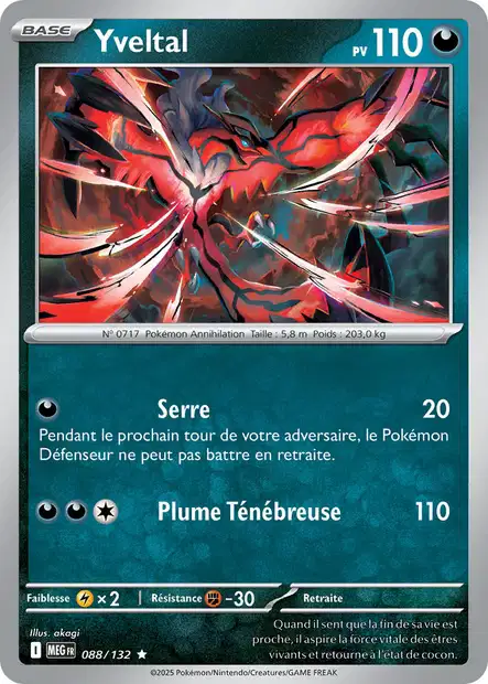ME01 [FR] MEG (REVERSE) 088 Yveltal (HOLO)