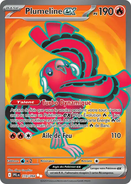ME02 [FR] PFL 110 PLUMELINE EX (SECRETE ULTRA RARE)