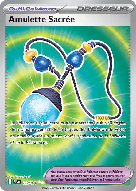 ME02 [FR] PFL 122 AMULETTE SACREE (SECRETE ULTRA RARE)