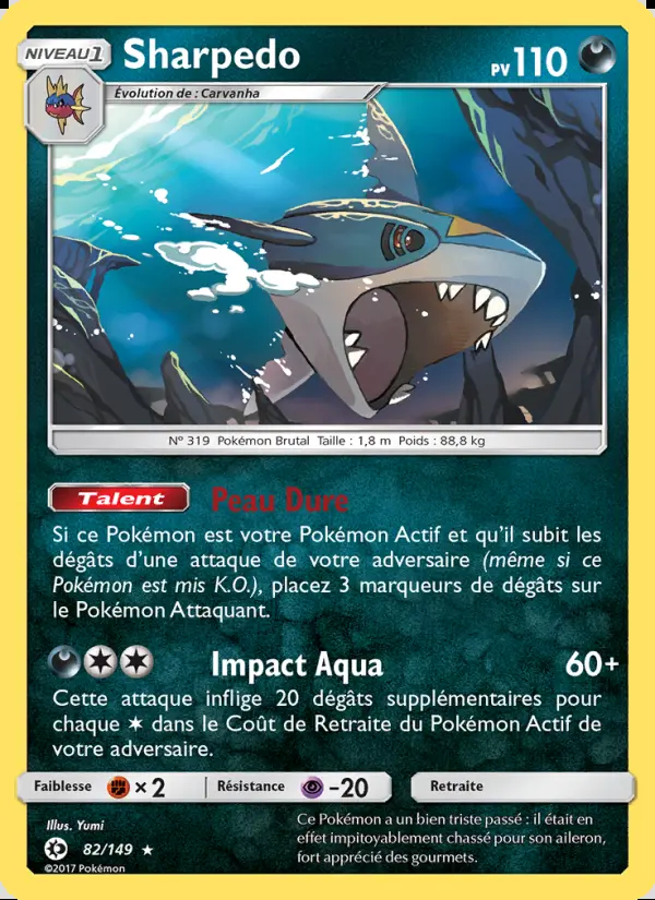 SL01 [FR] SUM (REVERSE) 082 SHARPEDO (HOLO)