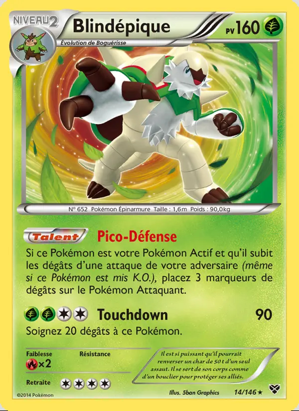 XY01 [FR] XY (REVERSE) 014 BLINDEPIQUE (HOLO)