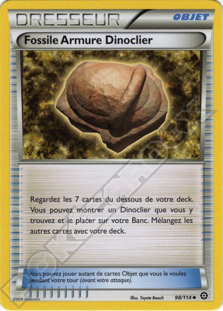 XY11 [FR] STS 098 FOSSILE ARMURE DINOCLIER