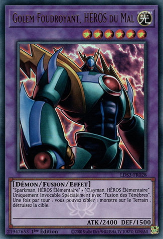 YGO [FR] LDS3-FR028 GOLEM FOUDROYANT, H&Eacute;ROS DU MAL (RED ULTRA RARE)