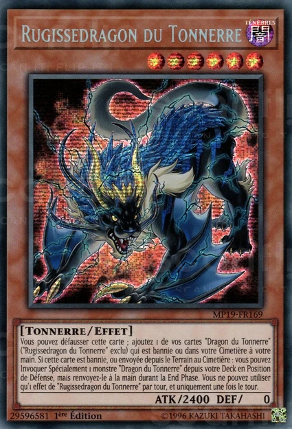 YGO [FR] MP19-FR169 RUGISSEDRAGON DU TONNERRE (PRISMATIC SECRET RARE)