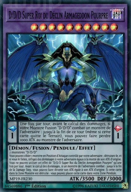 YGO [FR] MP19-FR230 D/D/D SUPER ROI DU DECLIN ARMAGEDDON POURPRE (SUPER RARE)