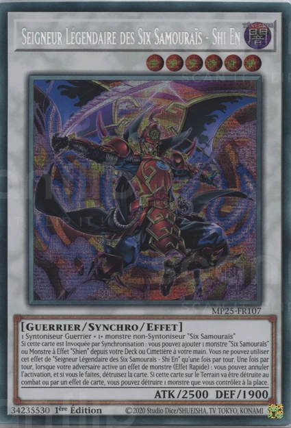 YGO [FR] MP25-FR107 SEIGNEUR LEGENDAIRE DES SIX SAMOURAIS - SHI EN (PRISMATIQUE)