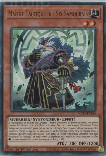 YGO [FR] MP25-FR246 MAITRE TACTIQUE DES SIX SAMOURAIS (ULTRA RARE)