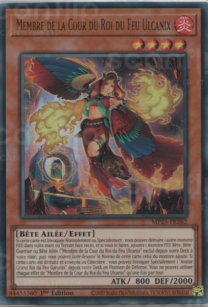 YGO [FR] MP25-FR262 (ED1) MEMBRE DE LA COUR DU ROI DU FEU ULCANIX (ULTRA RARE)