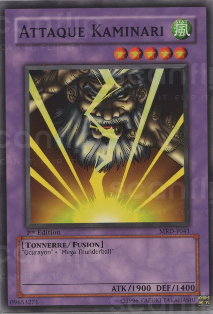 YGO [FR] MRD-F041 (ED1) ATTAQUE KAMINARI (COMMUNE)