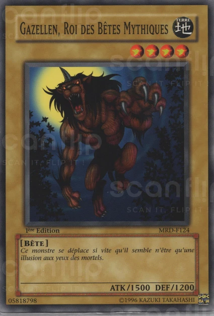 YGO [FR] MRD-F124 (ED1) GAZELLE, ROI DES BETES MYTHIQUES (COMMUNE)