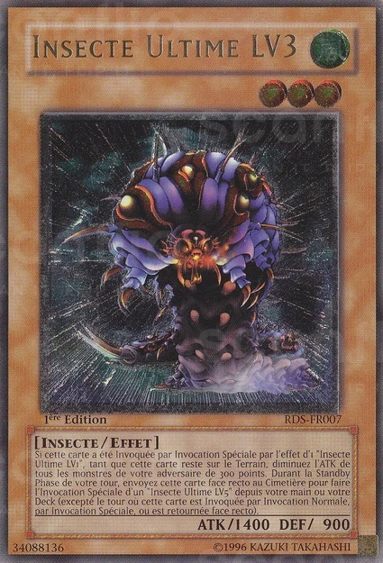 YGO [FR] RDS-FR007 (ED1) INSECTE ULTIME LV3 (ULTIMATE RARE)