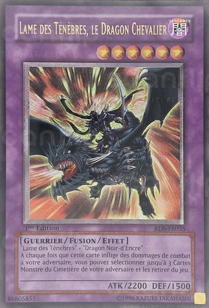 YGO [FR] RDS-FR035 (ED1) LAME DES T&Eacute;N&Egrave;BRES, LE DRAGON CHEVALIER (ULTIMATE RARE)