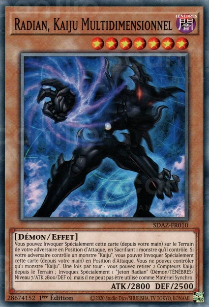 YGO [FR] SDAZ-FR010 RADIAN, KAIJU MULTIDIMENSIONNEL (COMMUNE)