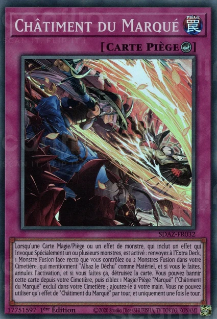 YGO [FR] SDAZ-FR032 CHATIMENT DU MARQUE (SUPER RARE)
