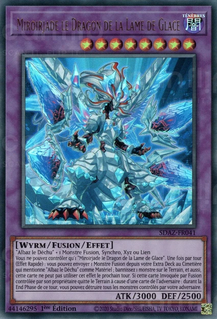 YGO [FR] SDAZ-FR041 MIROIRJADE LE DRAGON DE LA LAME DE GLACE (ULTRA RARE)