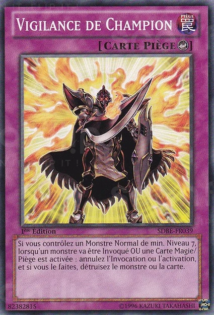 YGO [FR] SDBE-FR039 VIGILANCE DE CHAMPION (COMMUNE)