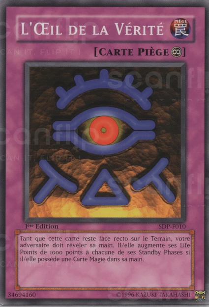 YGO [FR] SDP-F010 (ED1) L'OEIL DE LA VERITE (COMMUNE)
