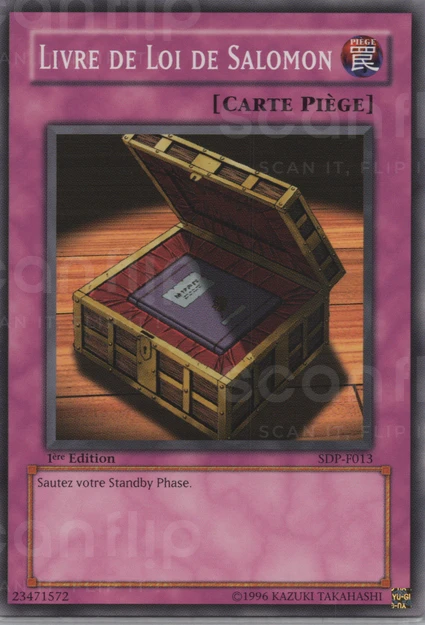 YGO [FR] SDP-F013 (ED1) LIVRE DE LOI DE SALOMON (COMMUNE)