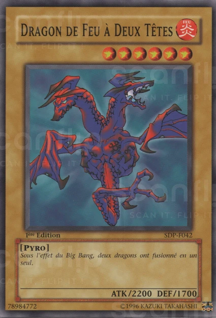 YGO [FR] SDP-F042 (ED1) DRAGON DE FEU A DEUX TETES (COMMUNE)