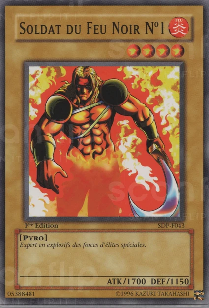 YGO [FR] SDP-F043 (ED1) SOLDAT DU FEU NOIR N&deg;1 (COMMUNE)