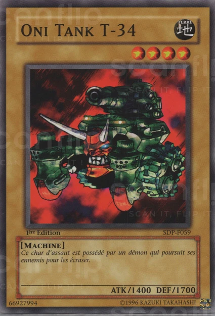 YGO [FR] SDP-F059 (ED1) ONI TANK T-34 (COMMUNE)