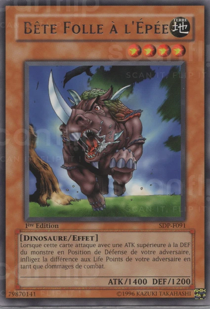 YGO [FR] SDP-F091 (ED1) BETE FOLLE A L'&Eacute;PEE (RARE)