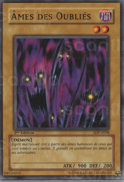 YGO [FR] SDP-F098 (ED1) &Acirc;MES DES OUBLIES (COMMUNE)