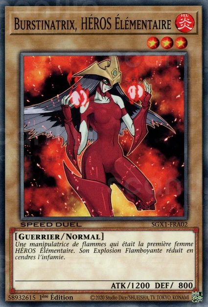 YGO [FR] SGX1-FRA02 BURSTINATRIX, HEROS &Eacute;LEMENTAIRE (COMMUNE)