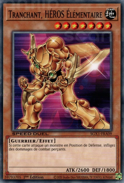 YGO [FR] SGX1-FRA09 TRANCHANT, HEROS &Eacute;LEMENTAIRE (COMMUNE)